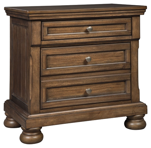 Flynnter Sleigh Bed With 2 Storage Drawers With Mirrored Dresser, Chest And Nightstand