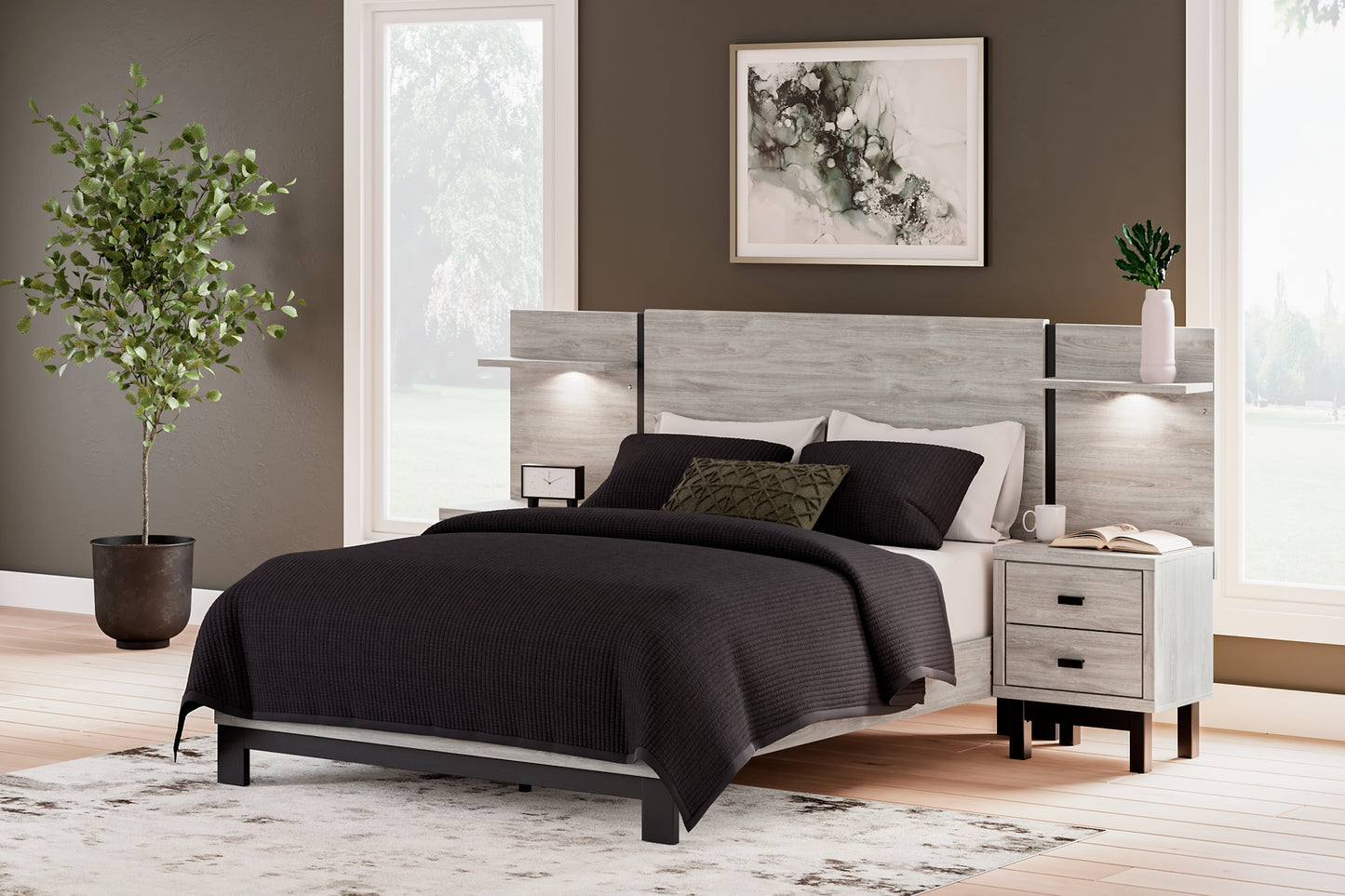 Vessalli Panel Bed With Extensions