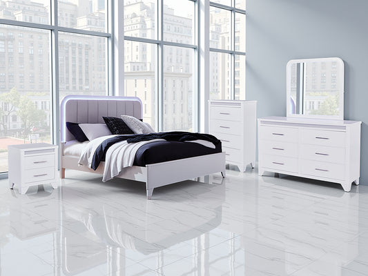 Jarlee  Upholstered Panel Bed