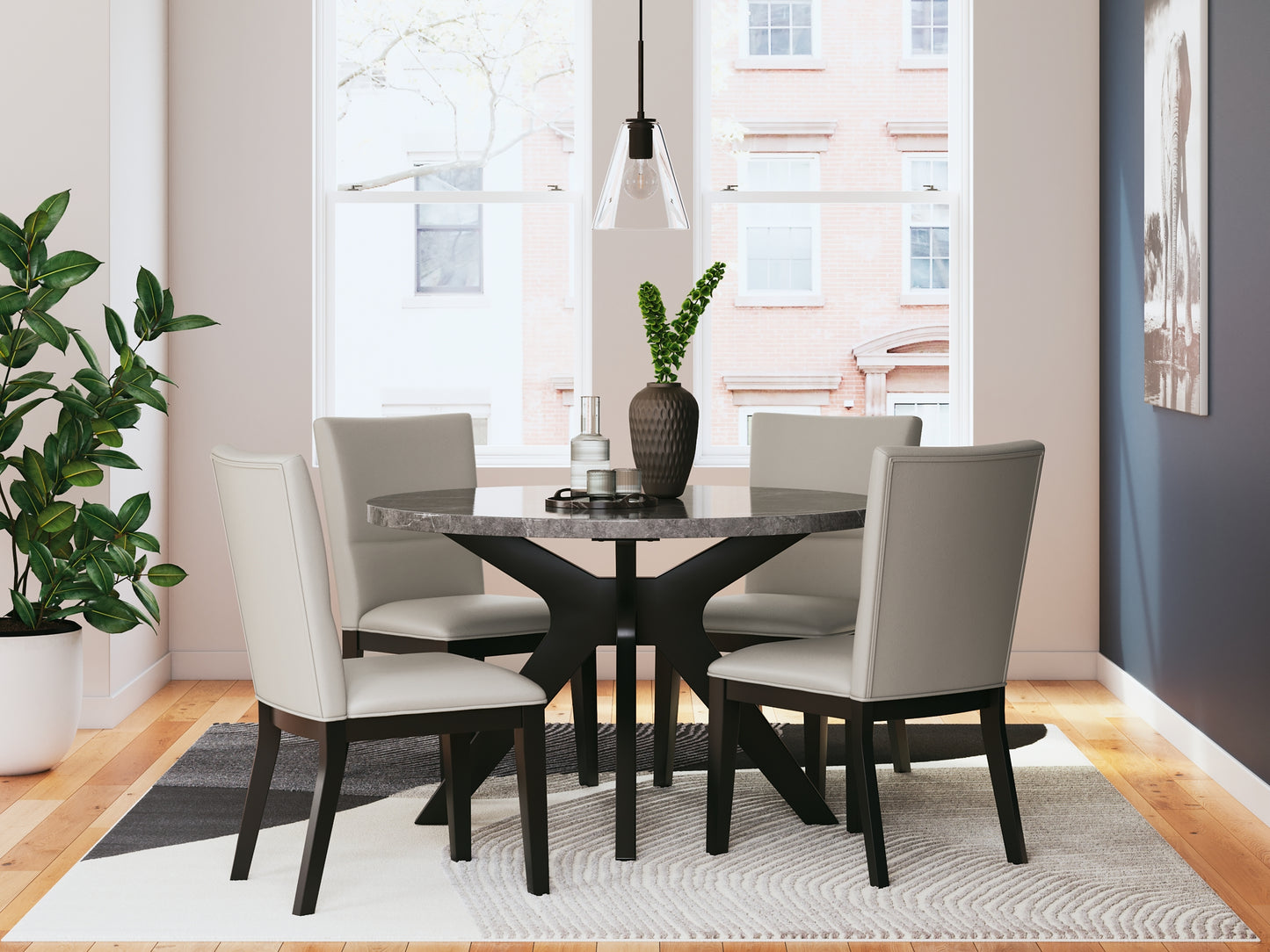 Glinari Dining Table and 4 Chairs