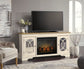 Realyn 74" TV Stand with Electric Fireplace
