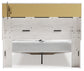 Altyra Queen Upholstered Bookcase Bed with Storage