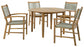 Janiyah Outdoor Dining Table and 4 Chairs