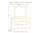 Brashland Queen Panel Bed with Mirrored Dresser