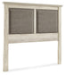 Cambeck King/California King Upholstered Panel Headboard with Mirrored Dresser and Chest